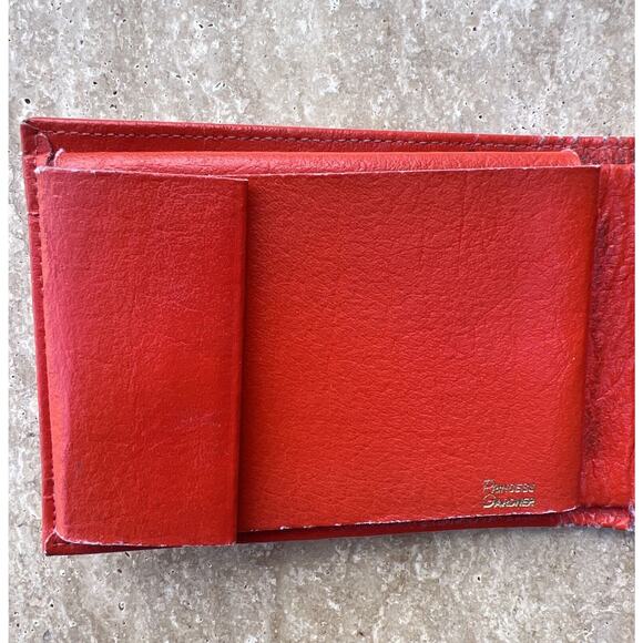 Vintage PRINCESS GARDNER Red Leather Wallet Bi-Fold - Picture 8 of 8